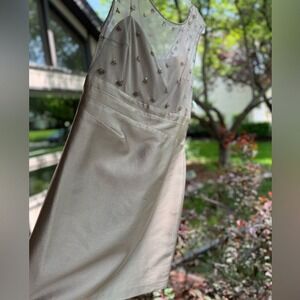 NWT Kay Unger‎ Dress Women's Size 14 Midi Lined Beaded Sequin Gala Party Dress